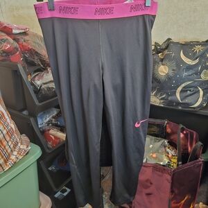 Nike Black and Pink Leggings